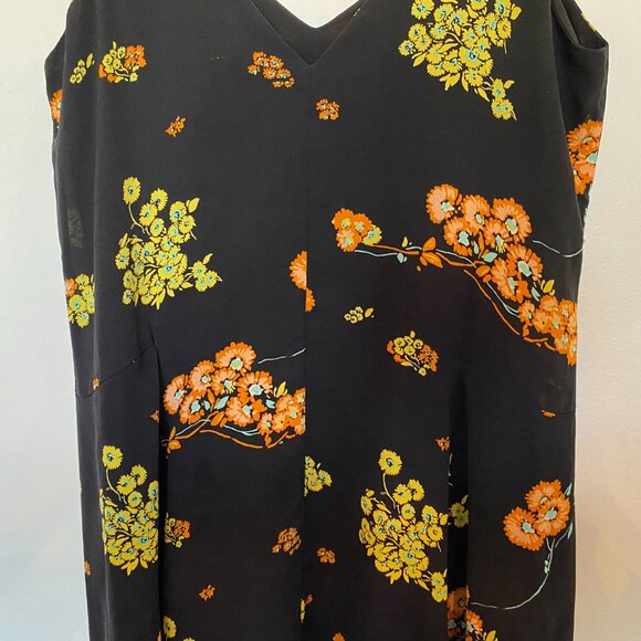 A.L.C Black Silk Mini Floral Print Serena Dress Size 4 - Picture 6 of 9